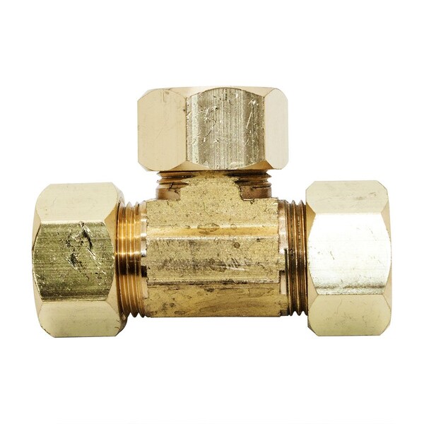 Thrifco Plumbing No. 64 3/16 Inch Lead-Free Brass Compression Tee 6964002 - main